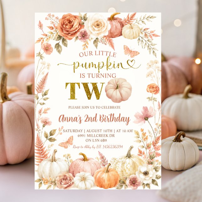 Invitación Cumpleaños de Little Pumpkin a los Dos Años (Subido por el creador)