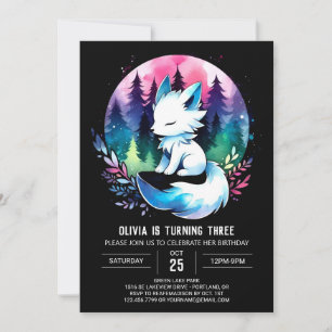 Invitación Cumpleaños de Lobo imprimible minimalista