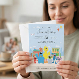 Invitación Cumpleaños de los amigos de Plaza Sésamo