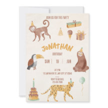 Cumpleaños de los animales de la jungla pequeña