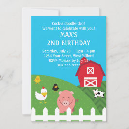 Invitación Cumpleaños de los animales del corral