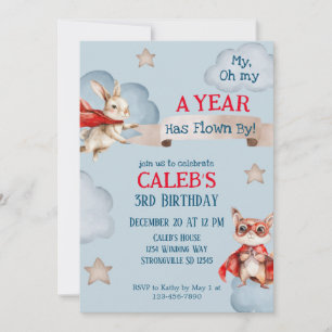 Invitación Cumpleaños de los Animales Superhéroes