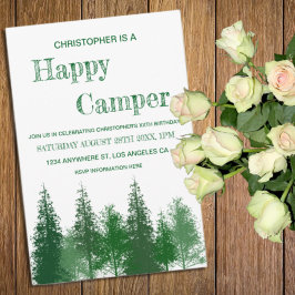 Invitación Cumpleaños de los Árboles de Woodland