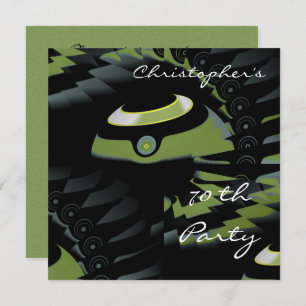 Invitación Cumpleaños de los bolos verdes planos