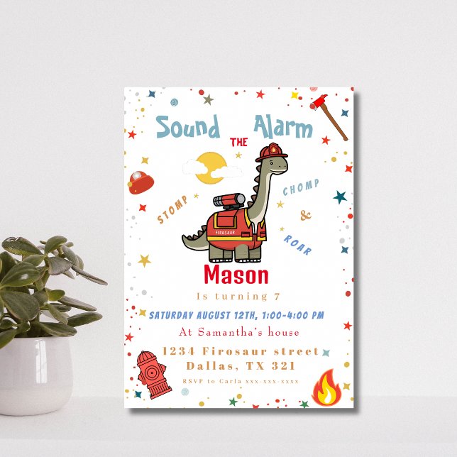 Invitación Cumpleaños de los bomberos (Subido por el creador)