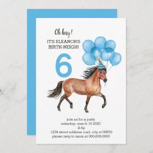 Invitación Cumpleaños de los Caballos Azules //Oh Hay, es tu