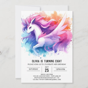 Invitación Cumpleaños de los caballos Personalizados modernos