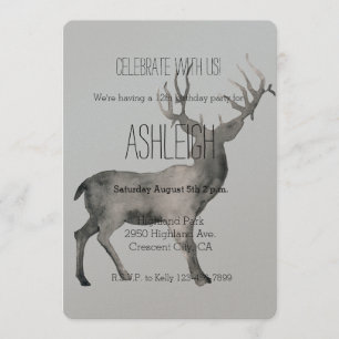 Invitación Cumpleaños de los ciervos del arbolado