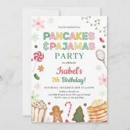 Invitación Cumpleaños de los crepes y Navidades pijamas