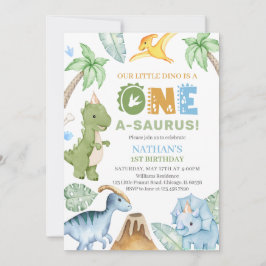Invitación Cumpleaños de los dinosaurios