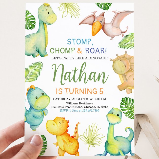 Invitación Cumpleaños de los dinosaurios (Subido por el creador)