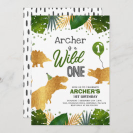 Invitación Cumpleaños de los dinosaurios invita a Fiesta de d