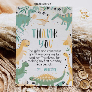 Invitación Cumpleaños de los Dinosaurios Tres Rex Gracias Din