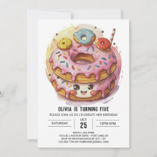 Invitación Cumpleaños de los Donantes Simples Rosados