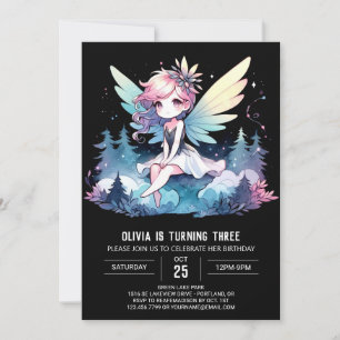 Invitación Cumpleaños de los Fairy Dreamy Forest