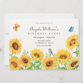 Invitación Cumpleaños de los girasoles