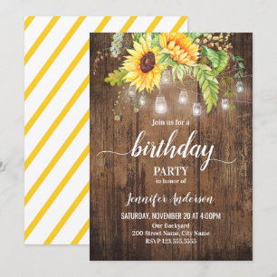 Invitación Cumpleaños de los girasoles