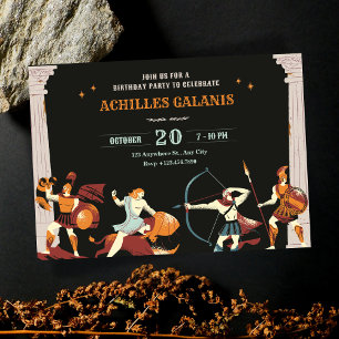 Invitación Cumpleaños de los héroes de la mitología
