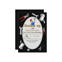 Invitación Cumpleaños de los mecánicos