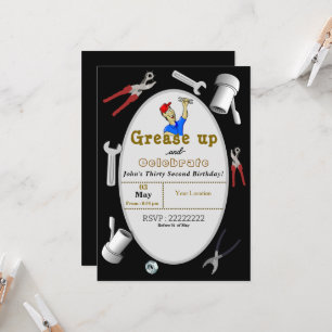 Invitación Cumpleaños de los mecánicos