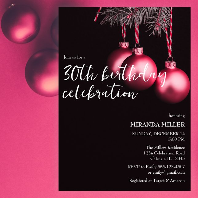 Invitación Cumpleaños de los minimalistas Navidades blancos y (Subido por el creador)