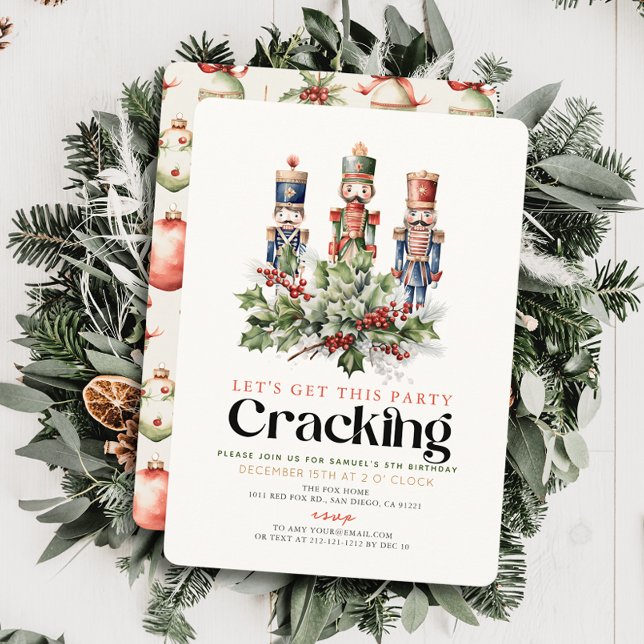 Invitación Cumpleaños de los Navidades de Cracking Nutcracker (Subido por el creador)