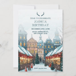 Invitación Cumpleaños de los navidades de invierno