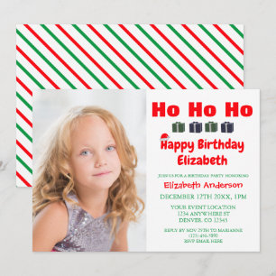 Invitación Cumpleaños de los Navidades Ho Ho Ho Ho Ho