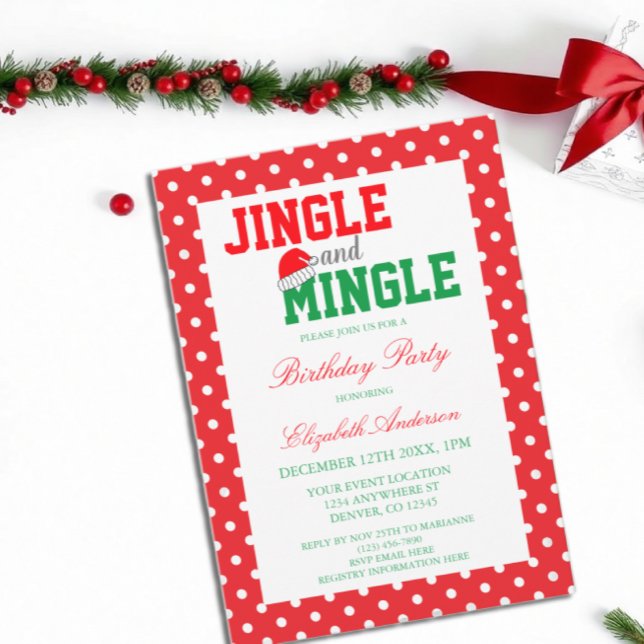 Invitación Cumpleaños de los Navidades Jingle y Mingle (Subido por el creador)