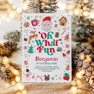 Invitación Cumpleaños de los navidades Oh Qué Divertido Fiest