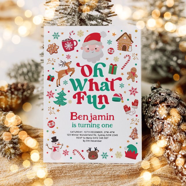 Invitación Cumpleaños de los navidades Oh Qué Divertido Fiest (Subido por el creador)