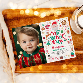 Invitación Cumpleaños de los navidades Oh Qué Divertido Niño