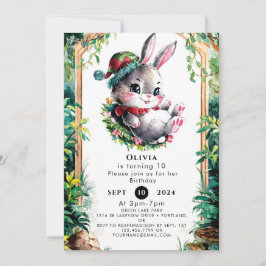 Invitación Cumpleaños de los niños conejitos coloridos