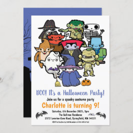 Invitación Cumpleaños de los Niños de Halloween