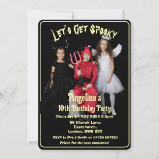 Invitación Cumpleaños de los niños de Halloween personalizabl