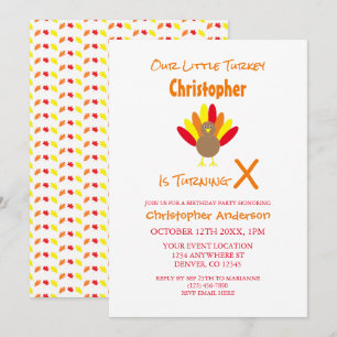 Invitación Cumpleaños de los niños de la pequeña Turquía