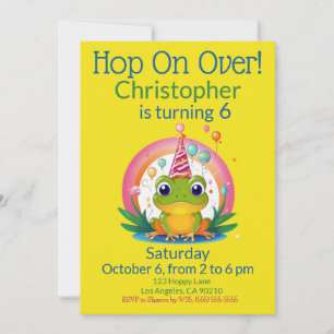 Invitación Cumpleaños de los niños de rana cuta