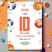 cumpleaños de los niños deportivos de bolas