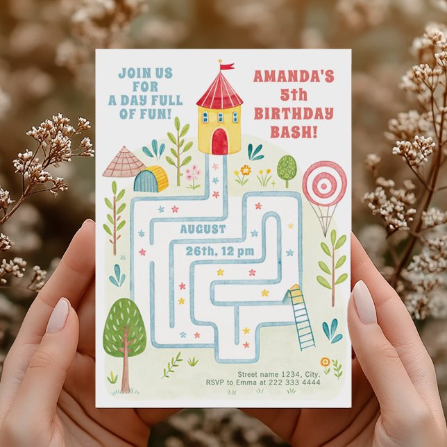 Invitación Cumpleaños de los niños en el patio interior (Subido por el creador)