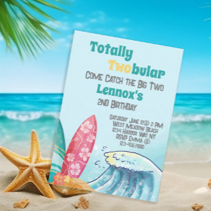 Invitación Cumpleaños de los niños Fiestas de playa totalment