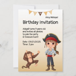 Invitación Cumpleaños de los Niños Piratas