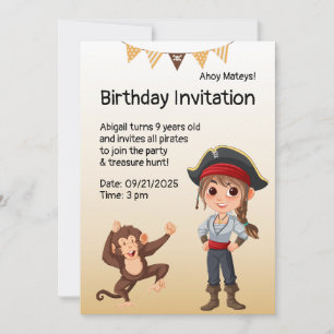 Invitación Cumpleaños de los Niños Piratas