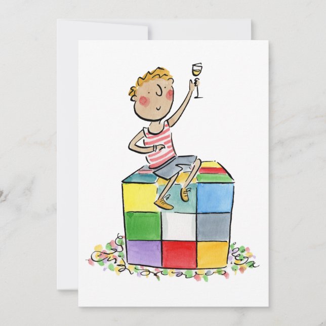 Invitación Cumpleaños De Los Ochenta (Anverso)