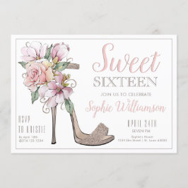 Invitación Cumpleaños de los tacones altos del dulce
