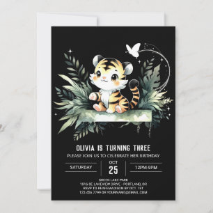 Invitación Cumpleaños de los Tigres Dulces Modernos