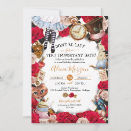 Invitación Cumpleaños de Mad Tea Fiesta/Maravilla o Baby Show