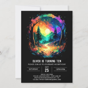 Invitación Cumpleaños de Magic Grove Bohemian