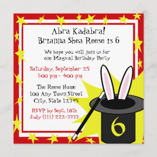 Invitación Cumpleaños de Magic Me