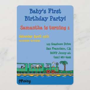 Invitación Cumpleaños de Maisy y Amigos