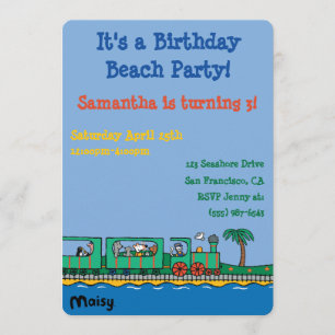 Invitación Cumpleaños de Maisy y Amigos